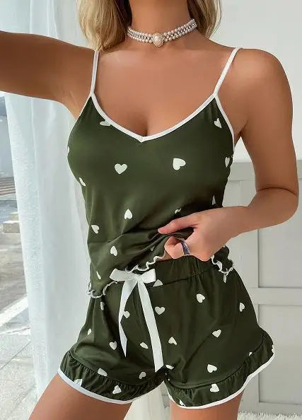 CurvaEase Easy Summer Printed Pajama Set