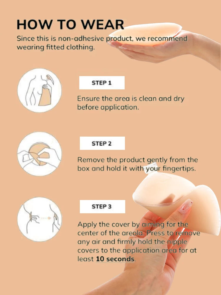 CurvaEase Barely-There Reusable Silicone Nipple Covers