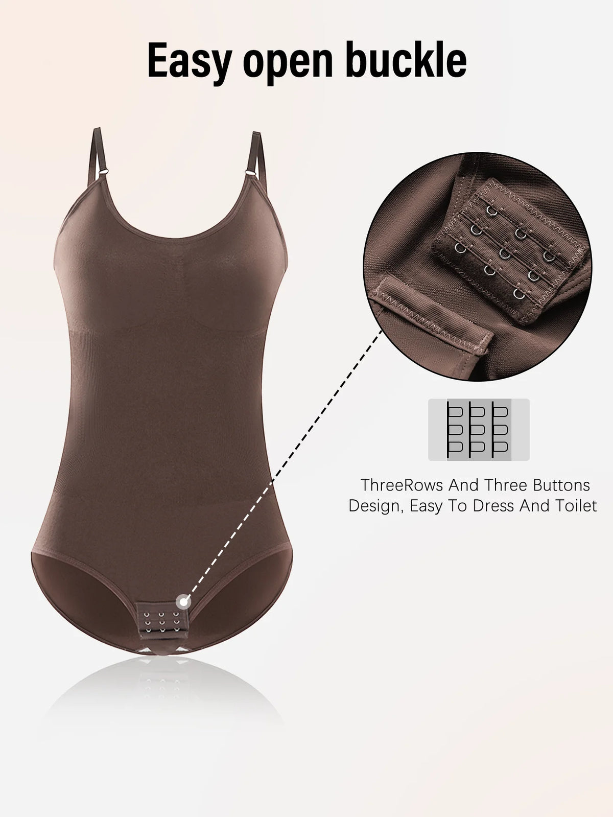 CurvaEase Everyday Open-Crotch Smoothing Bodysuit
