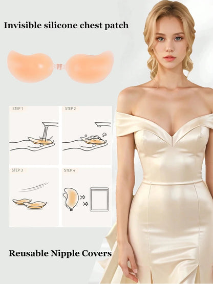 CurvaEase Barely-There Reusable Silicone Nipple Covers