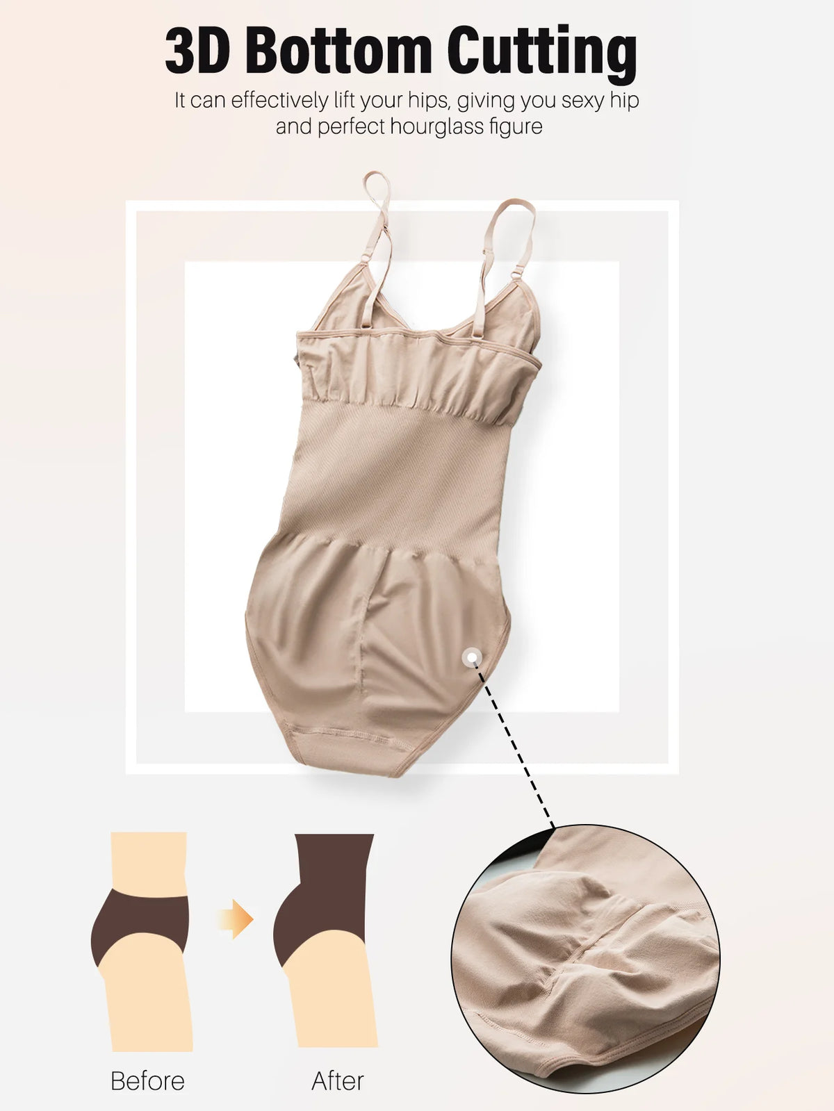 CurvaEase Everyday Open-Crotch Smoothing Bodysuit